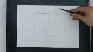 Рисование. Графика. Натюрморт из геометрических гипсовых предметов и драпировки-1