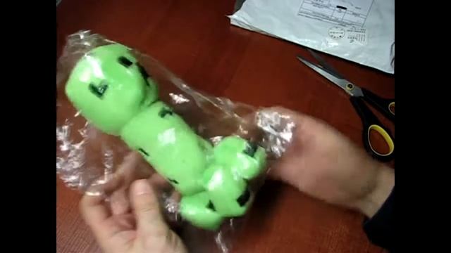 Мягкая игрушка Крипер из Майнкрафт. Посылка из Китая с сайта Alliexpress. смотреть онлайн