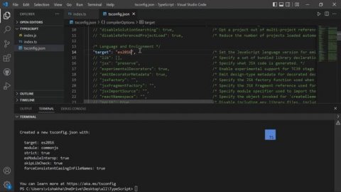 TypeScript Compiler and Configuration file setup in FewV Minutes