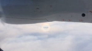 Глория - оптическое явление в облаках / Полёт на самолёте
