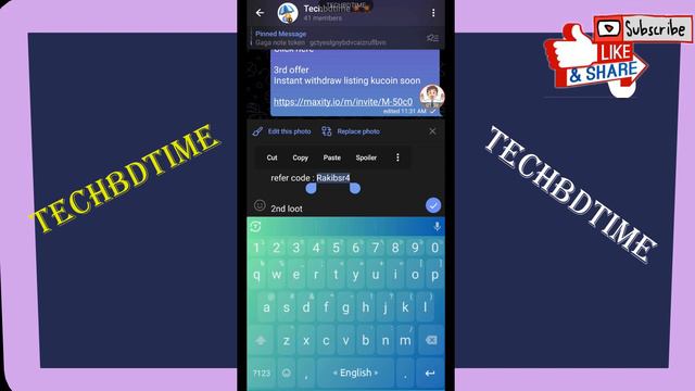 How to create 👉Click to copy text on telegram app! Telegram touch to copy! tap to copy text! смотреть онлайн
