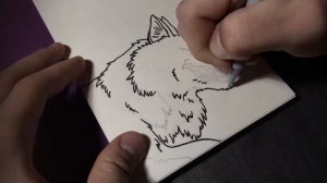 Как нарисовать волка ? Рисую волка техникой дотворк