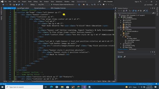 How To Add Complete Website Template In ASP.Net MVC | How To Add Education Website template In MVC смотреть онлайн