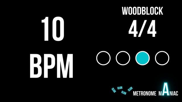 Metronome 10 BPM 4/4 - Woodblock смотреть онлайн