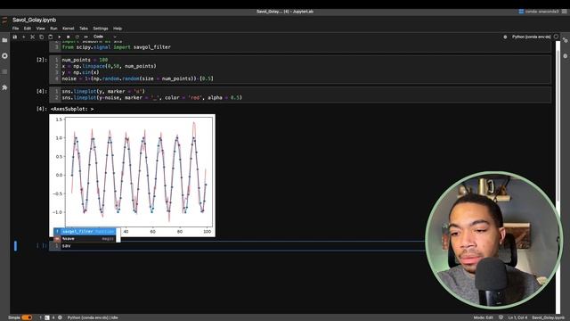 Analytical Signal Processing Tutorial Using Savitzky-Golay from Python Scipy
