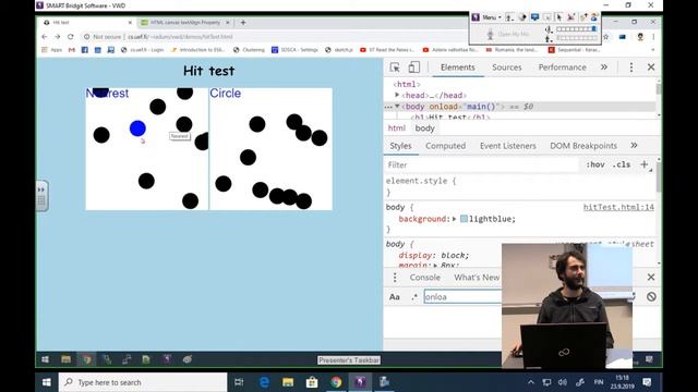 Simple to advanced collision detection using vanilla JavaScript and HTML Canvas (VWD - Lecture 7)