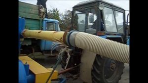 Перегрузка зерна из машины в машину Пневмоперегружатель ПП 25Т