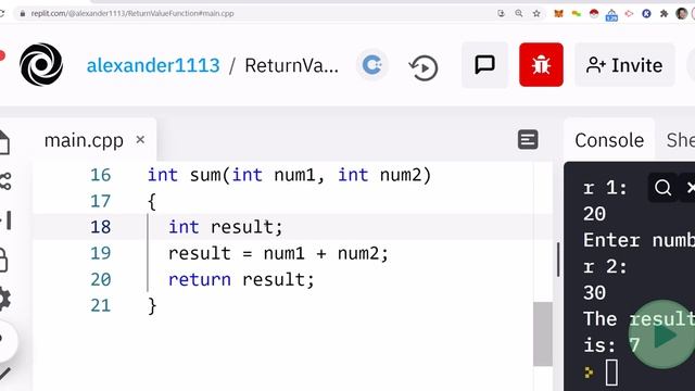 Advanced Programming using C++ - Returning Data From a Function