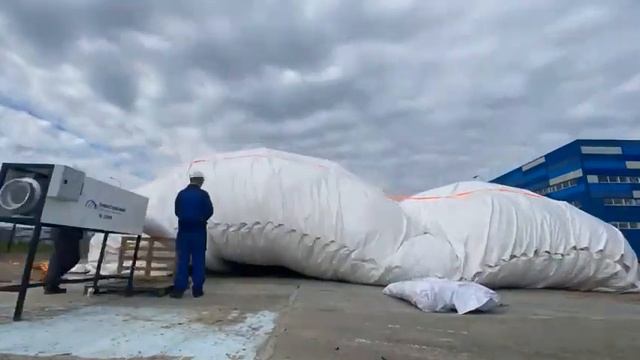 Надувной ангар / Пневмоангар / Ангар / Производство / Монтаж