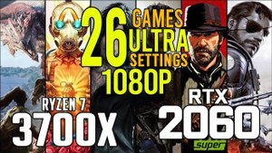 Ryzen 7 3700x + RTX 2060 SUPER in 26 games ultra settings 1080p benchmarks!