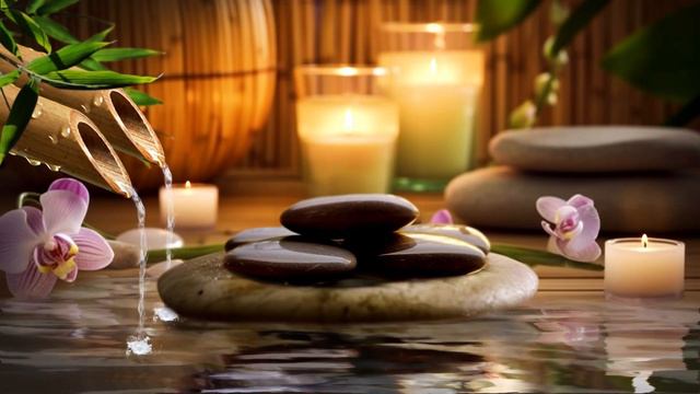Bamboo Water Fountain and Healing Piano Music🌿The Sound of Inner Peace🌿Meditation, Spa, Sleep, Zen