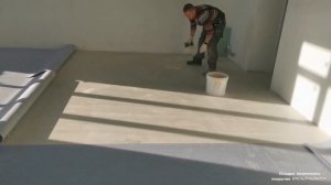 Укладка гомогенного покрытия.