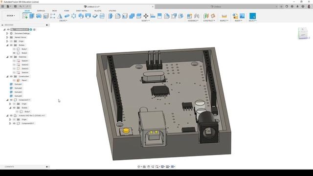 Урок Fusion 360: создание корпуса платы Arduino