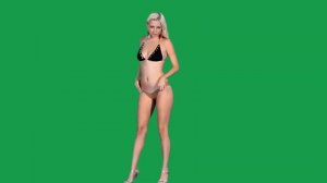Хромакей(chromakey). Красивые девушки танцуют.