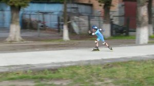 Шорт-трек. Ролики. Соревнования по бегу на роликовых коньках.