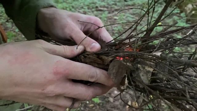 Chaga - the best tinder for flint and steel. Viking fire starter