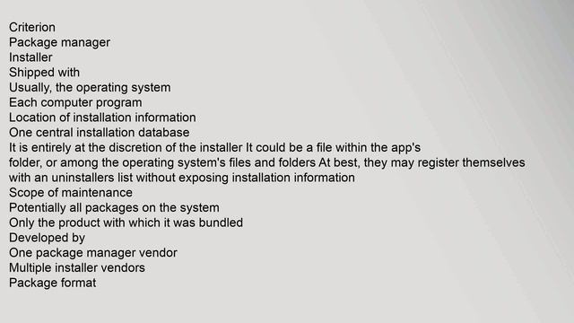 Package manager