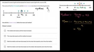 Impact on median & mean: removing an outlier (Hindi)