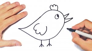 Как нарисовать птичку для детей | How to draw a bird for children