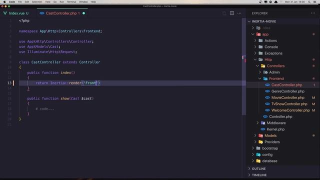 #8 Laravel Inertia Movie App | Casts Index Frontend | Laravel Tutorial смотреть онлайн