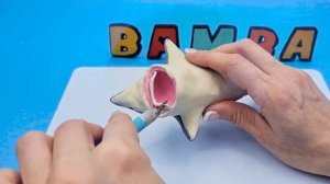 ✅️КАК СЛЕПИТЬ ГИГАНТСКУЮ АКУЛУ из пластилина.?ЛЕПИМ САМУЮ СТРАШНУЮ АКУЛУ МОНСТРА МЕГАЛОДОН.? #bamb