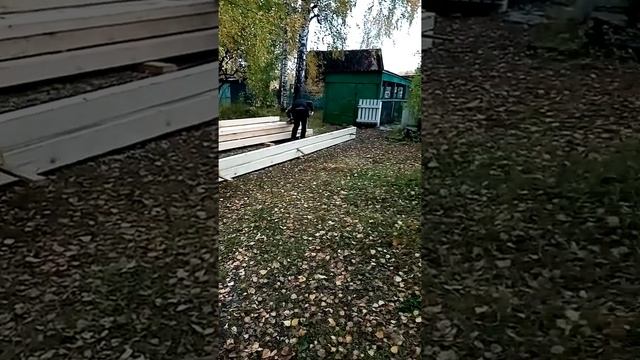 Строгание бруса на объекте