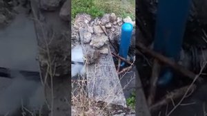 Высота подъема 96 метров, а длина 850 метров.  Работа водяного насоса Гидротаран Рогозина  ГТ-200.