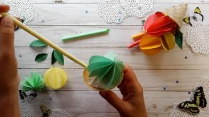 Объемная аппликация.Рожок с мороженым. (часть 2)