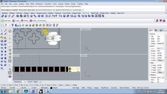 Создание простой 3D решетки ArtCam + Rhino3D смотреть онлайн