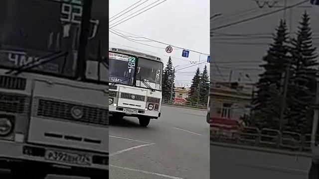 Автобус паз 32053 р392вн774 маршрут 92 | г. Челябинск