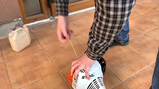 Бензокоса STIHL FS 55 C первый пуск