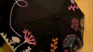 зонт с сюрпризом - меняет цвет при намокании)