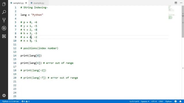 String Indexing in Python