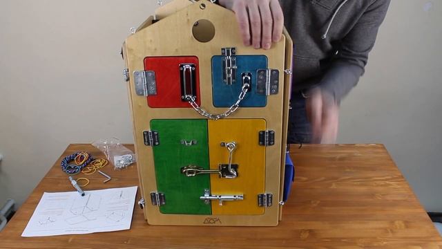 Бизиборд "Бизихаус" (Занятный дом) - сборка своими руками. смотреть онлайн