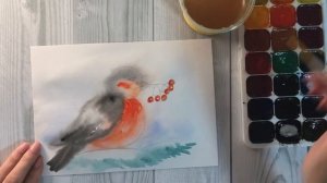 «Рисуем снегиря». 2-й класс, Палитра,МБОУ ПСОШ1