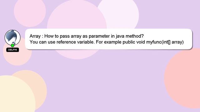 Array : How to pass array as parameter in java method? смотреть онлайн