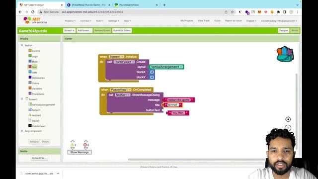 How To Create 2048 Puzzle Game in MIT App Inventor 2 | App Inventor Game