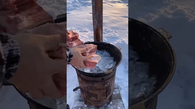 Meat at -50 C❄️ Yakutia❄️(archive) / Мясо в -50 С❄️ Якутия❄️(архив)