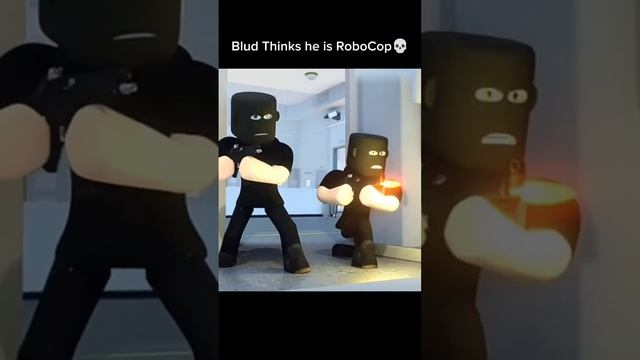 Blud thinks hes RoboCop ? #blud #roblox #meme