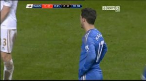 Eden Hazard kicks ball boy
