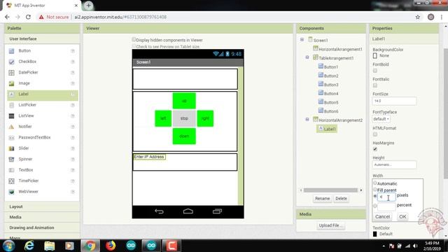 MIT APP INVENTOR 2 -nodemcu wifi car control app