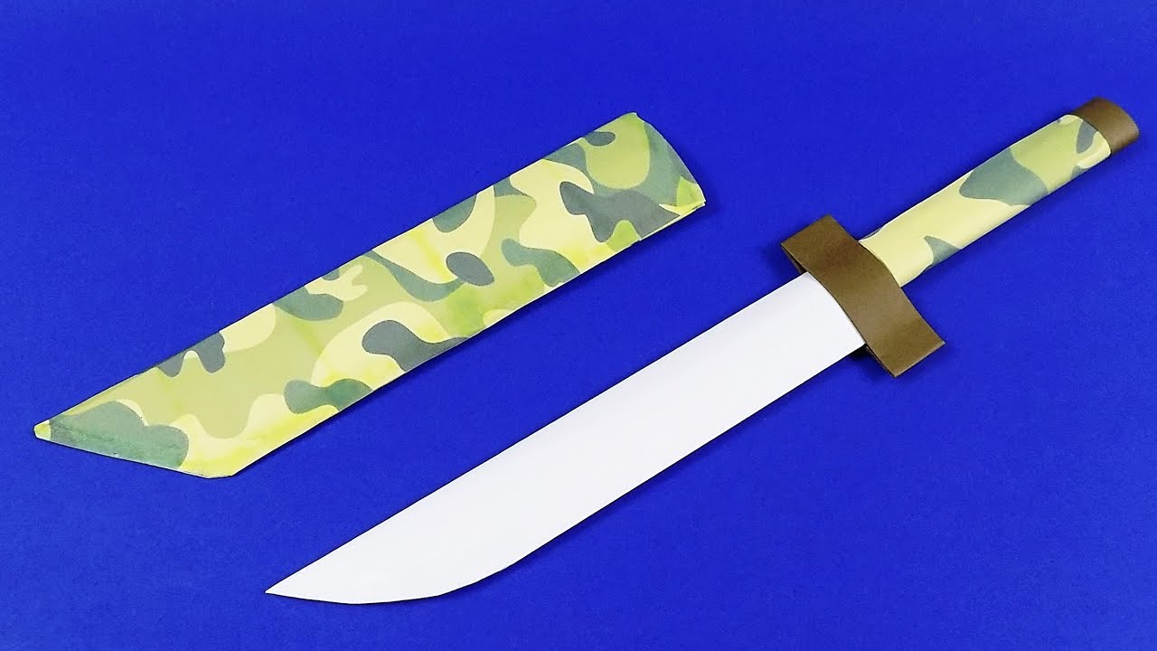 Как сделать нож из бумаги своими руками