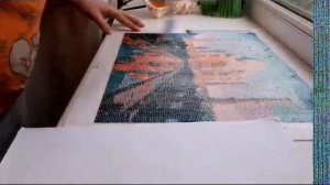 Процесс покрытия лаком алмазную выкладку ?