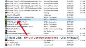 How To Completely Uninstall NVIDIA GeForce Experience Windows 11 / 10 / 8 / 7