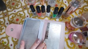 Обычный лак. Стемпинг. WB