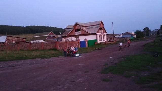 Электрокарт без акб, на детской тяге.