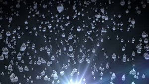 Крупные падающие капли футаж