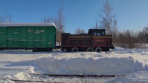 Железная дорога. Маленький но удаленький тепловоз ТГМ23В48.
