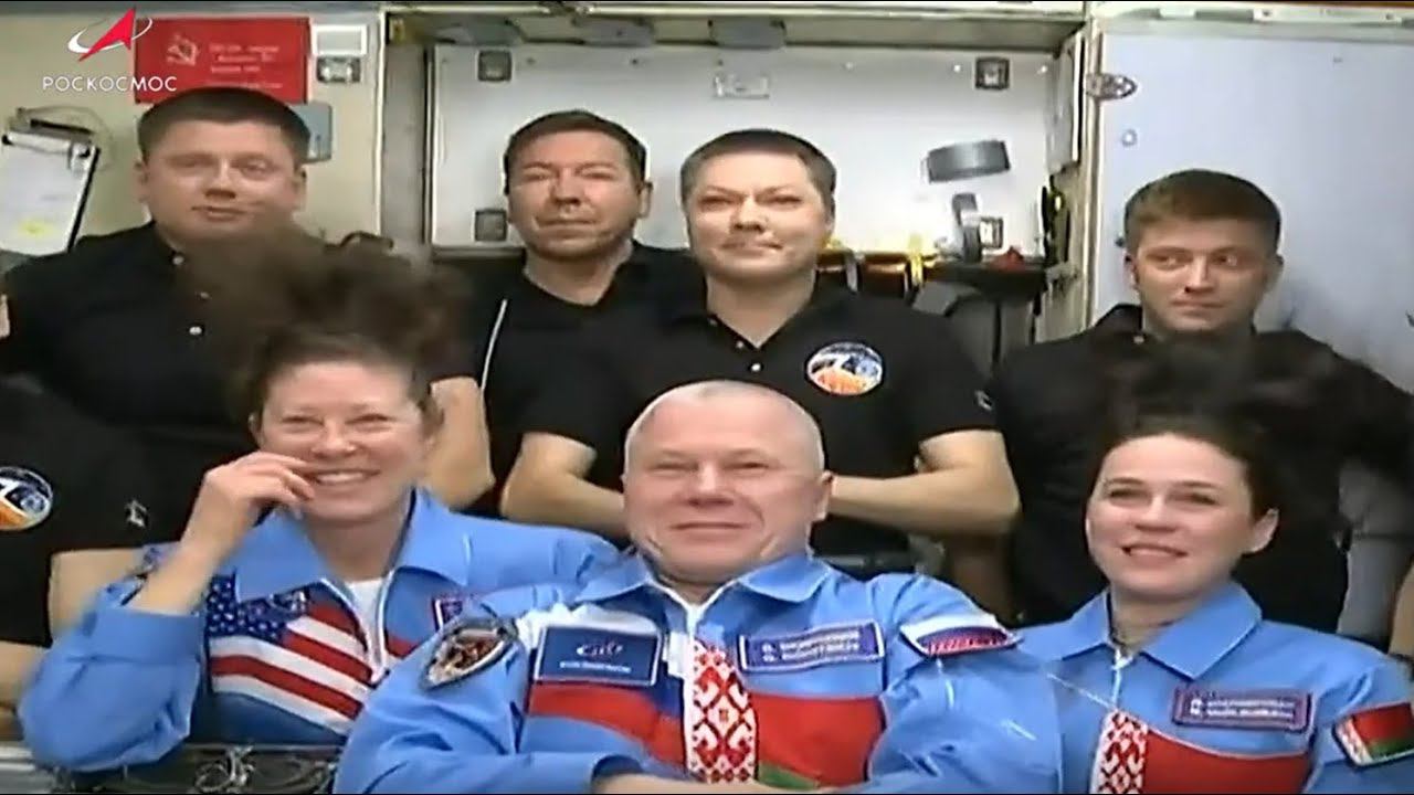 ⚡️⚡️⚡️Исторические кадры!!! Белоруска Марина Василевская в космосе!!! Первое видео с МКС!!!⚡️⚡️⚡️