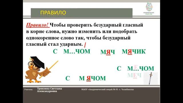 2 класс  Правописание проверяемых безударных гласных в корне слова